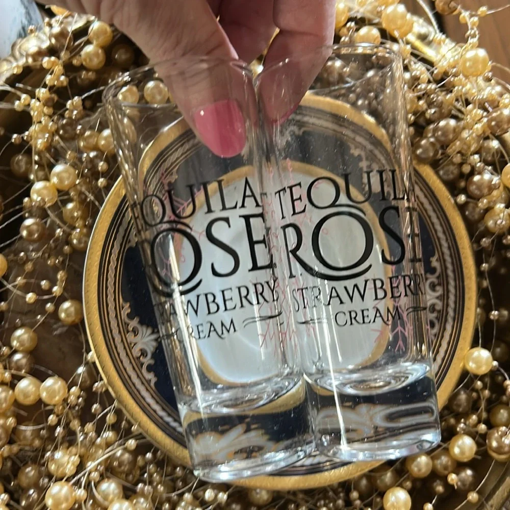 TEQUILA ROSE Strawberry Cream Liquor Shot Glasses